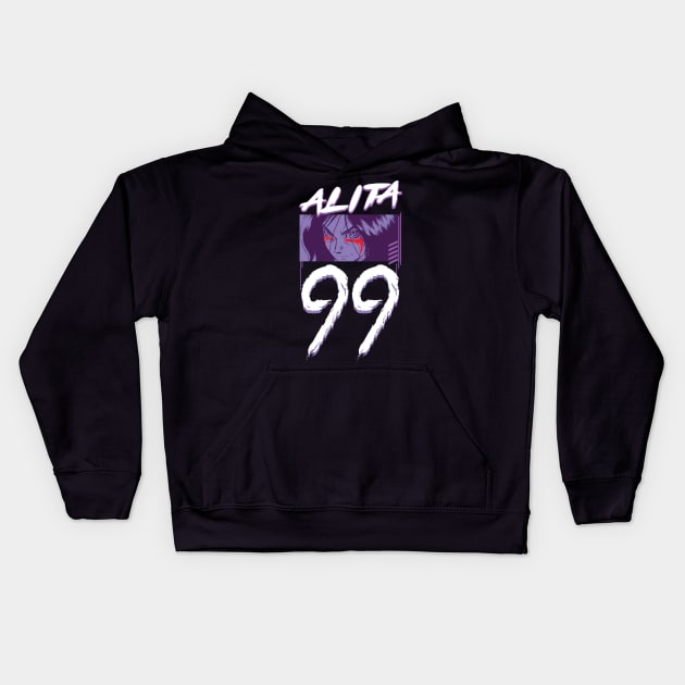 Alita - Warrior 99 Kids Hoodie by MatamorosGraphicDesign